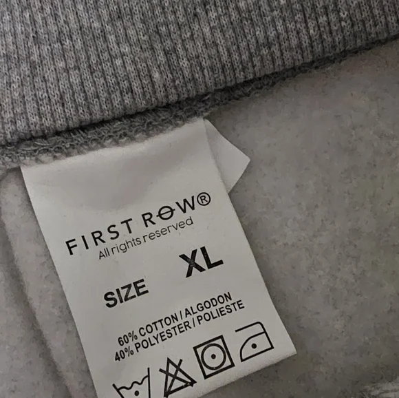 First Row Streetwear Flying Heart Graphic Gray Sweatpant Joggers - Picture 9 of 16